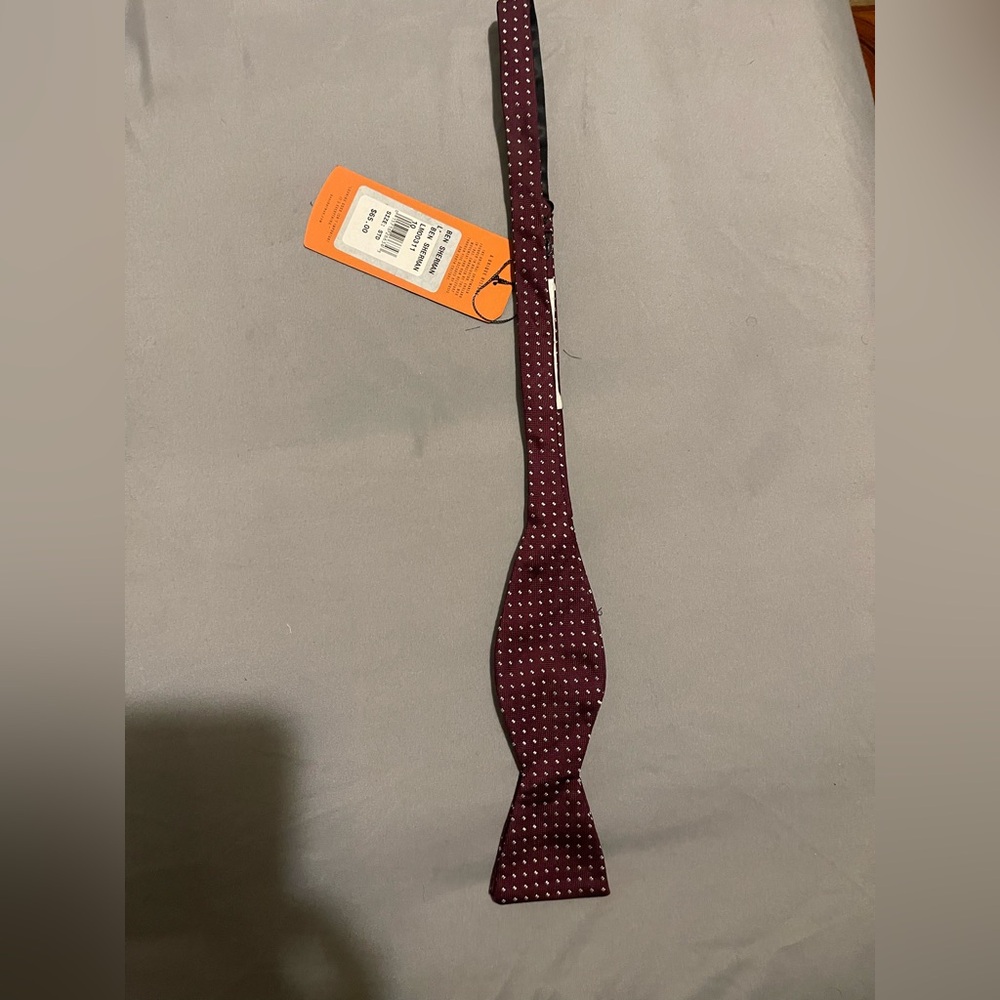 Ben Sherman Burgundy Polka Dot Bow Tie